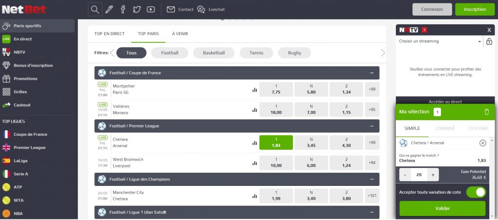 Netbet Paris Sportifs