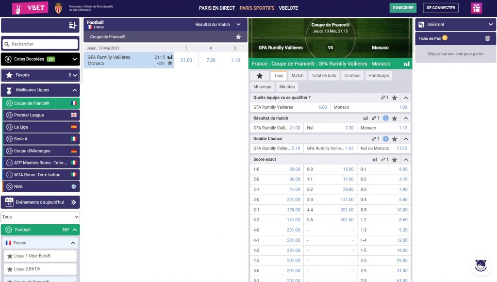 Vbet Paris sportifs